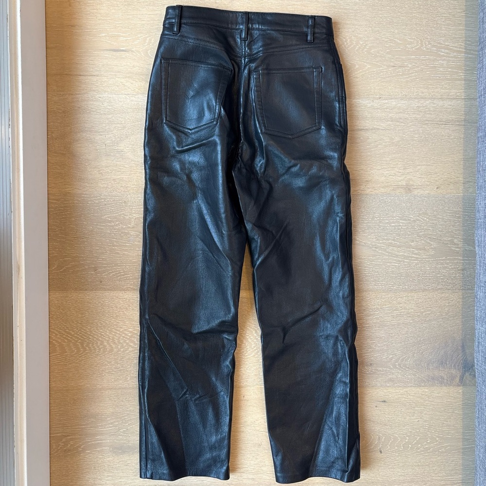 Aritzia Wilfred Black Melina Faux Leather Pants